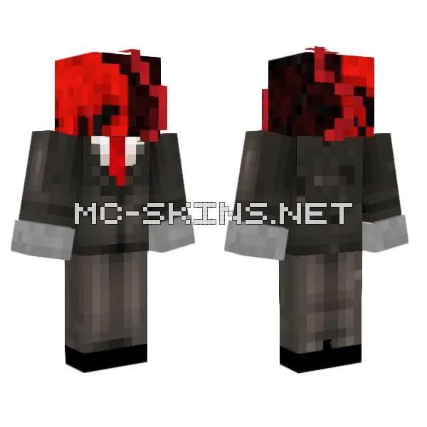 Tbagmarty Corruption Suit Minecraft skin, front and back