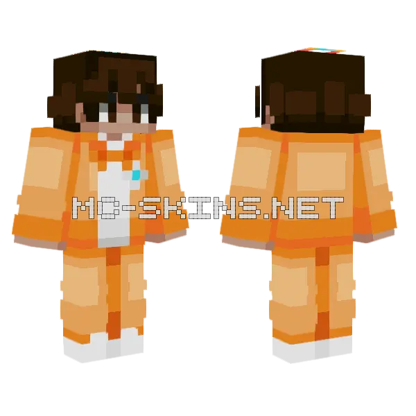 Tcnick3 Orange Jumpsuit Minecraft skin, front and back
