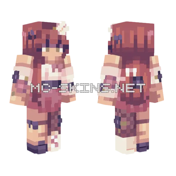 Te Blooming Minecraft skin, front and back
