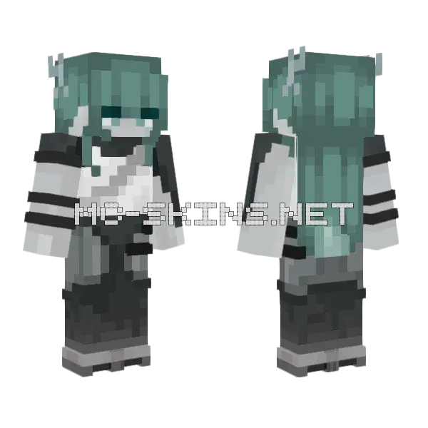 Teal Haired Teen, front and back