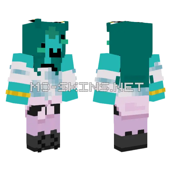 Teal Mage Robes, front and back