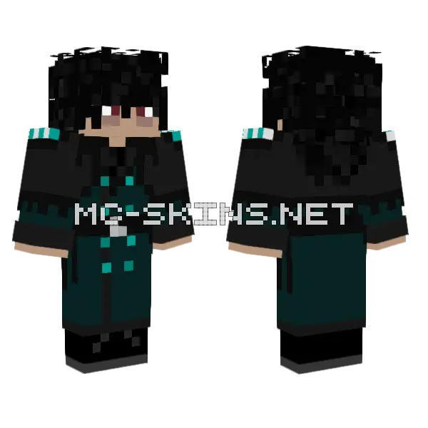 Tealest Vampire 3 Minecraft skin, front and back