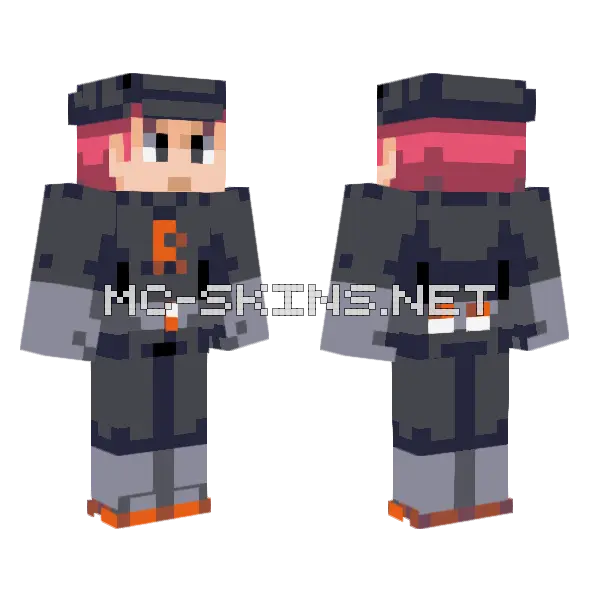 Team Rocket Grunt M Minecraft skin, front and back
