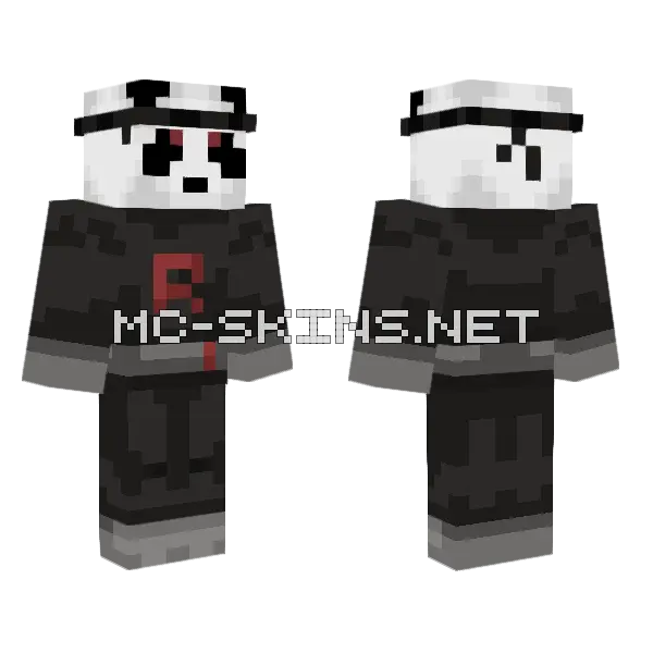 Team Rocket Panda Minecraft skin, front and back