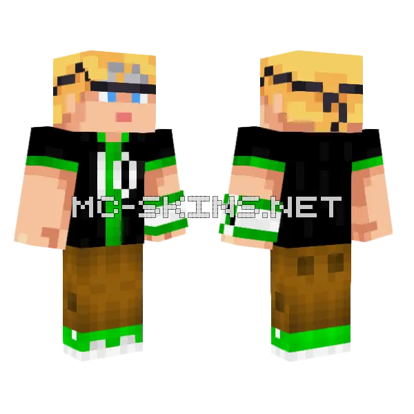 Team Yellow Yaks Minecraft skin, front and back