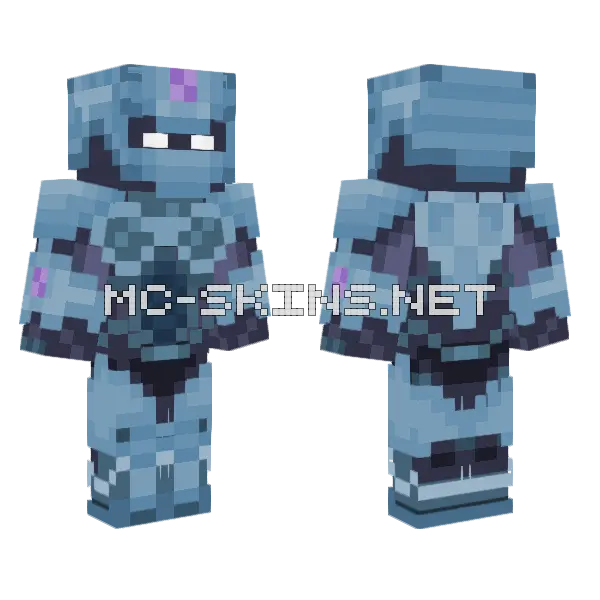 Tech Jacket Purple Minecraft skin, front and back