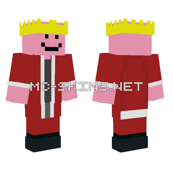 Techblade Minecraft skin, front and back