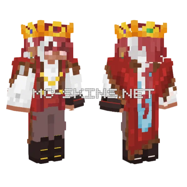 Techno Minecraft skin, front and back