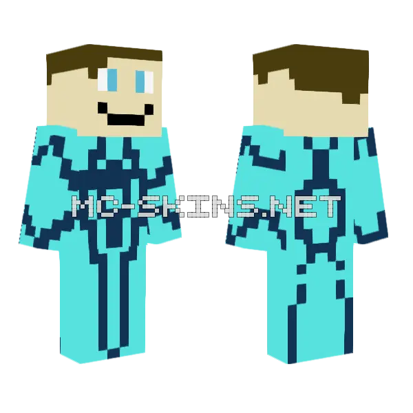 Techno 8 5 Minecraft skin, front and back