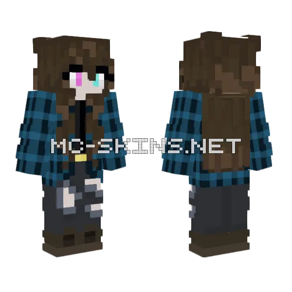 Techno Sleep Minecraft skin, front and back