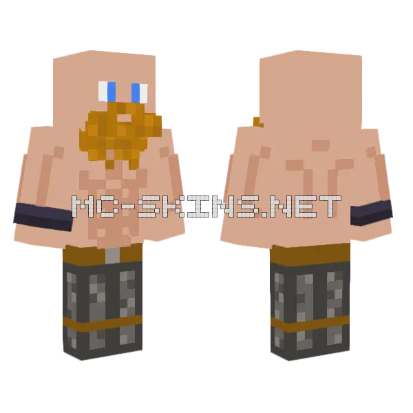 Techno Vikeng Minecraft skin, front and back