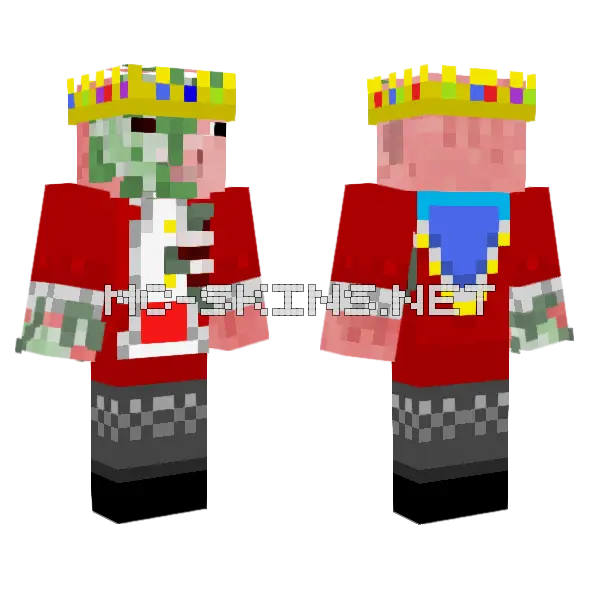 Techno Zombie Minecraft skin, front and back