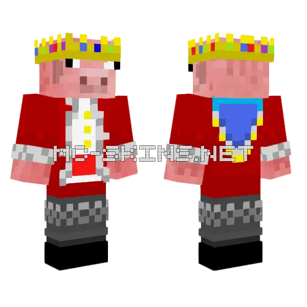 Technoblade Minecraft skin, front and back