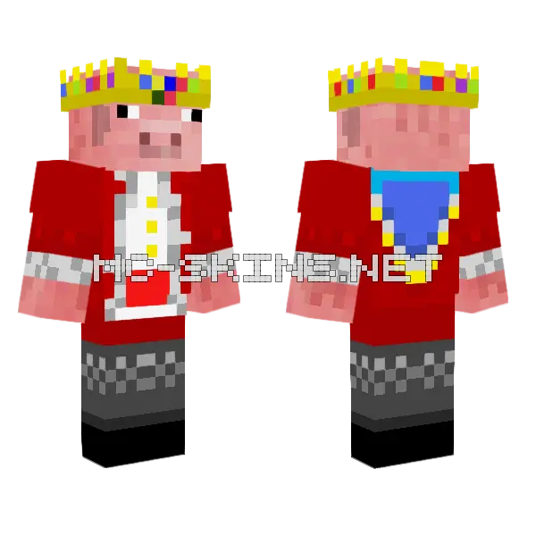 Technoblade Minecraft skin, front and back