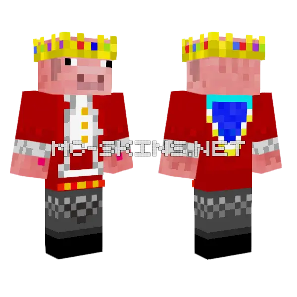 Technoblade Minecraft skin, front and back