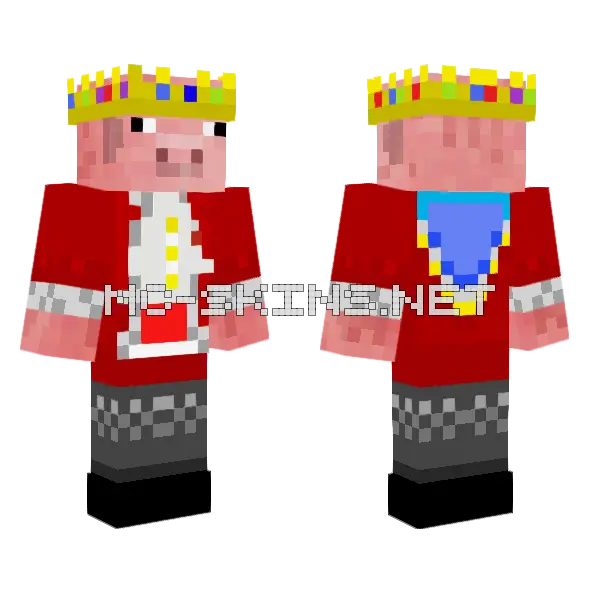 Technoblade Minecraft skin, front and back