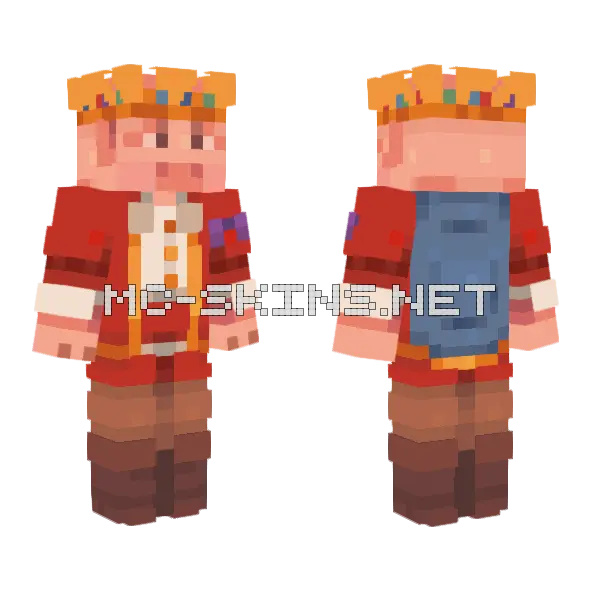 Technoblade Minecraft skin, front and back