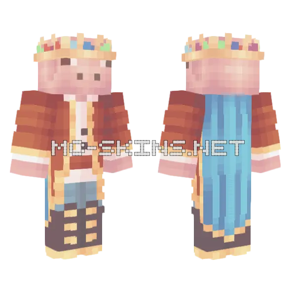 Technoblade Minecraft skin, front and back