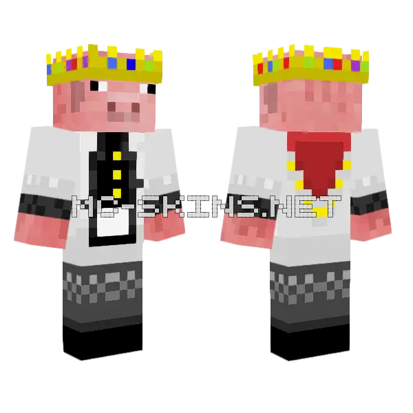 Technoblade Angel Tribute Minecraft skin, front and back