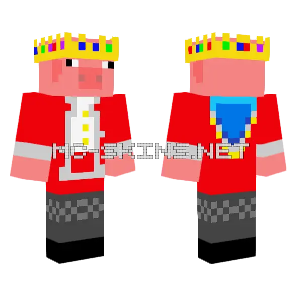 Technoblade Barebones Minecraft skin, front and back