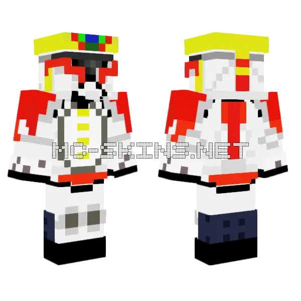 Technoblade Clone Trooper Minecraft skin, front and back