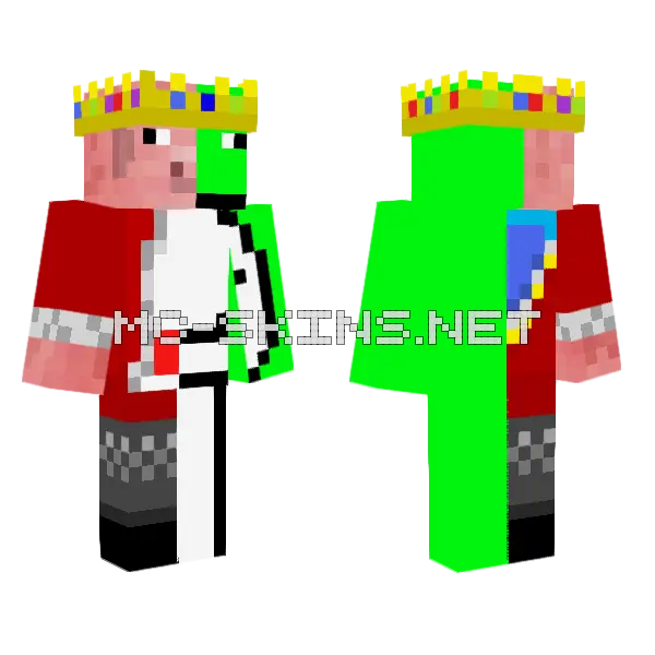 Technoblade Dream Minecraft skin, front and back