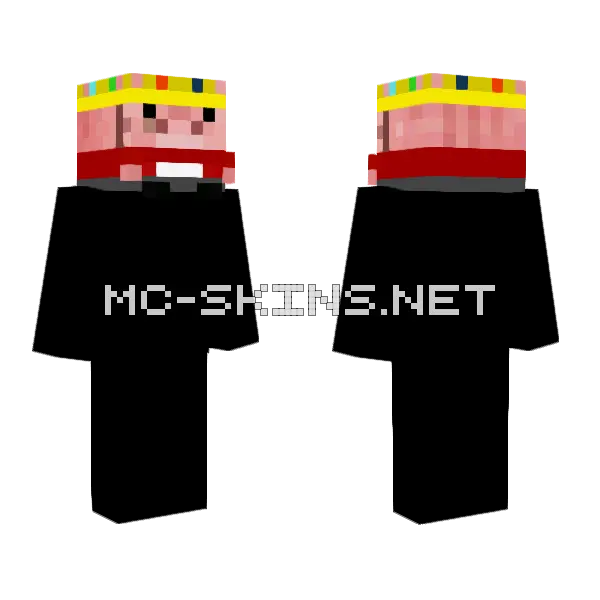 Technoblade Kid Minecraft skin, front and back