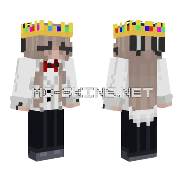 Technoblade Never Dies Minecraft skin, front and back