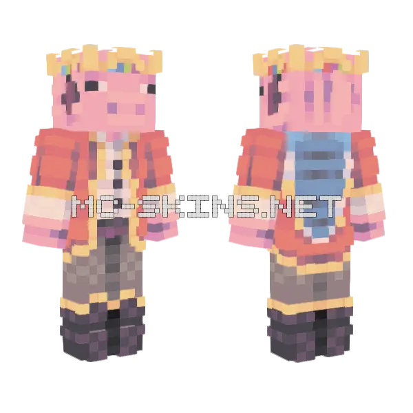 Technoblade Never Dies Minecraft skin, front and back