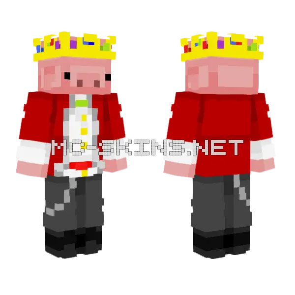 Technoblade Never Dies Minecraft skin, front and back