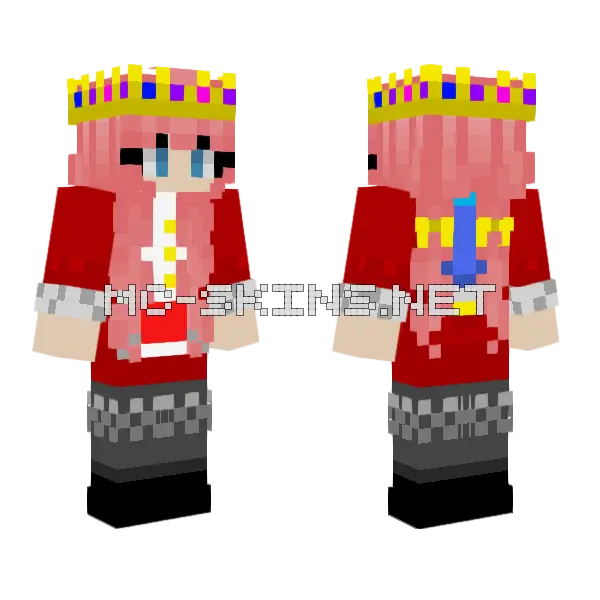 Technoblade Never Dies Minecraft skin, front and back