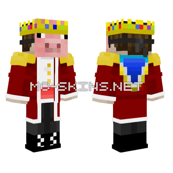 Technoblade Never Dies Minecraft skin, front and back