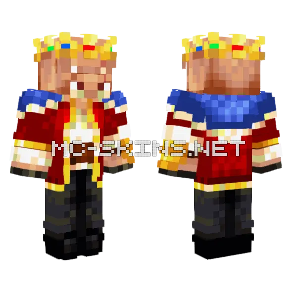Technoblade Piglin Skin Minecraft skin, front and back