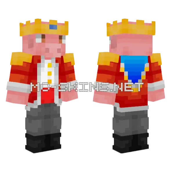 Technoblade Remake WIP Minecraft skin, front and back