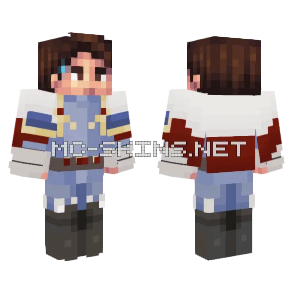 Tecno Blue Outfit Minecraft skin, front and back