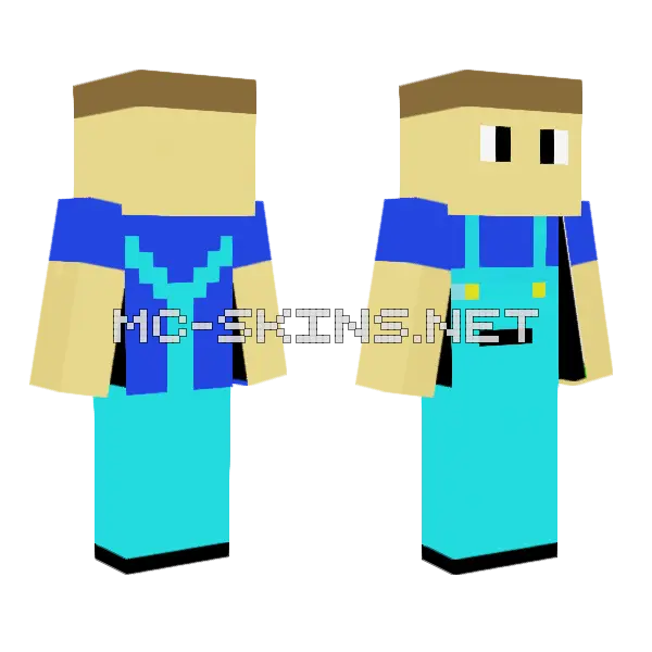 Ted Minecraft skin, front and back