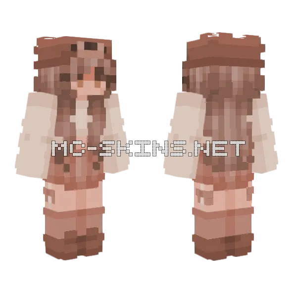 Teddy Bear Skin Minecraft skin, front and back