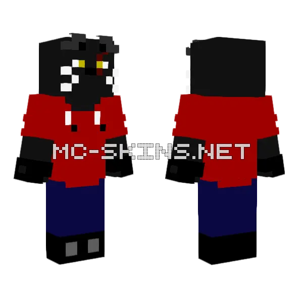 Tedsters67 Red Blue Minecraft skin, front and back