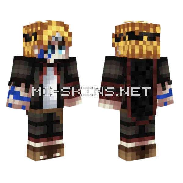 Teen Boruto With Karma Minecraft skin, front and back