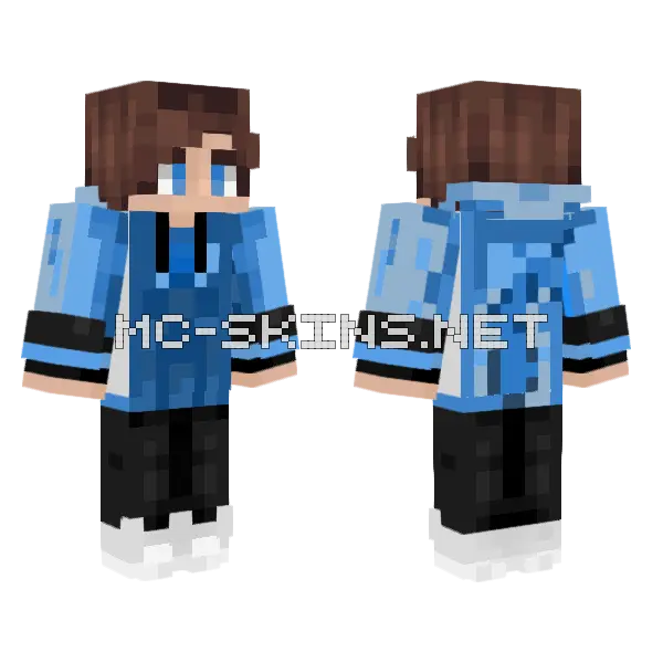 Teen That's Blue Minecraft skin, front and back