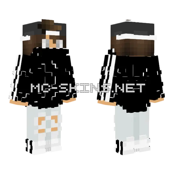 Teenage Times Effects Minecraft skin, front and back
