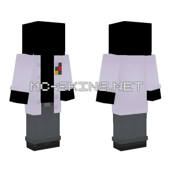 Template Engineer Minecraft skin, front and back
