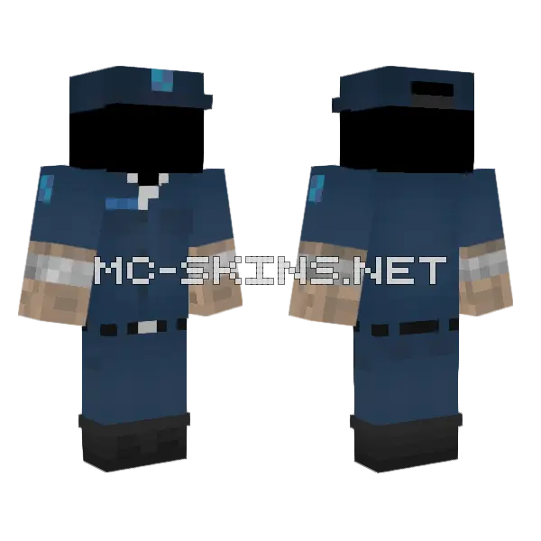 Template Ingen Guard V6 Minecraft skin, front and back