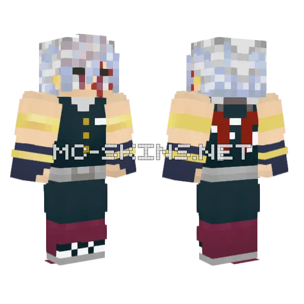 Tengen Uzui Minecraft skin, front and back