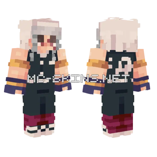 Tengen Uzui Minecraft skin, front and back