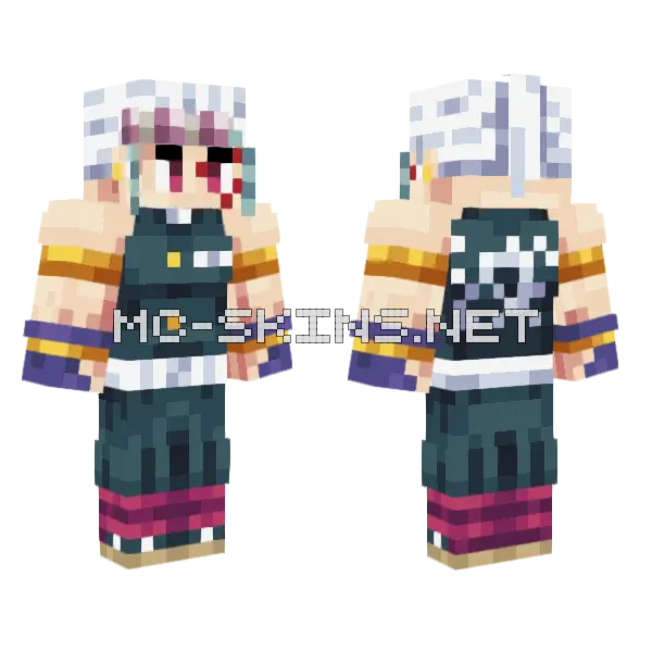 Tengen Uzui Minecraft skin, front and back