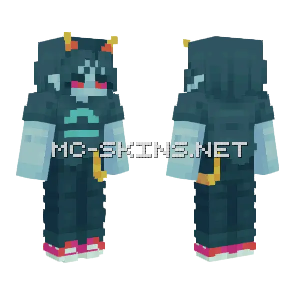 Terezi Pyrope Homestuck Minecraft skin, front and back