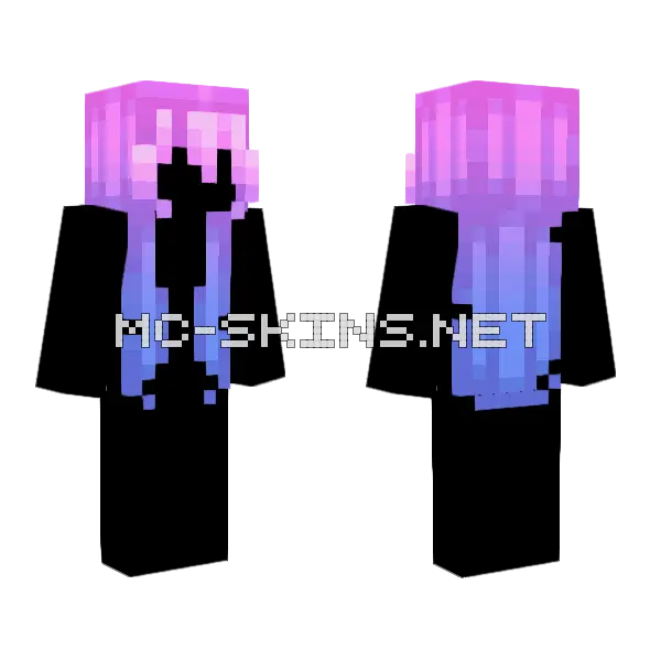 Terminal Hair Base Minecraft skin, front and back