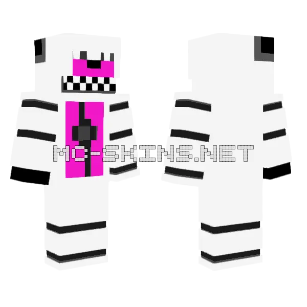 Terrible Funtime Freddy Minecraft skin, front and back