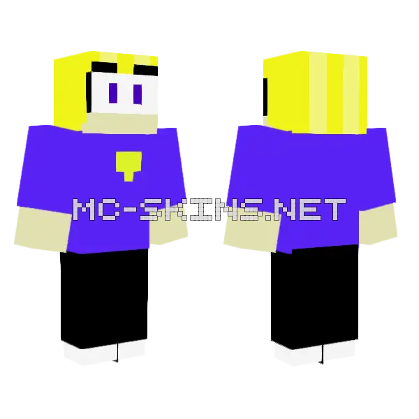 Terrible News Minecraft skin, front and back